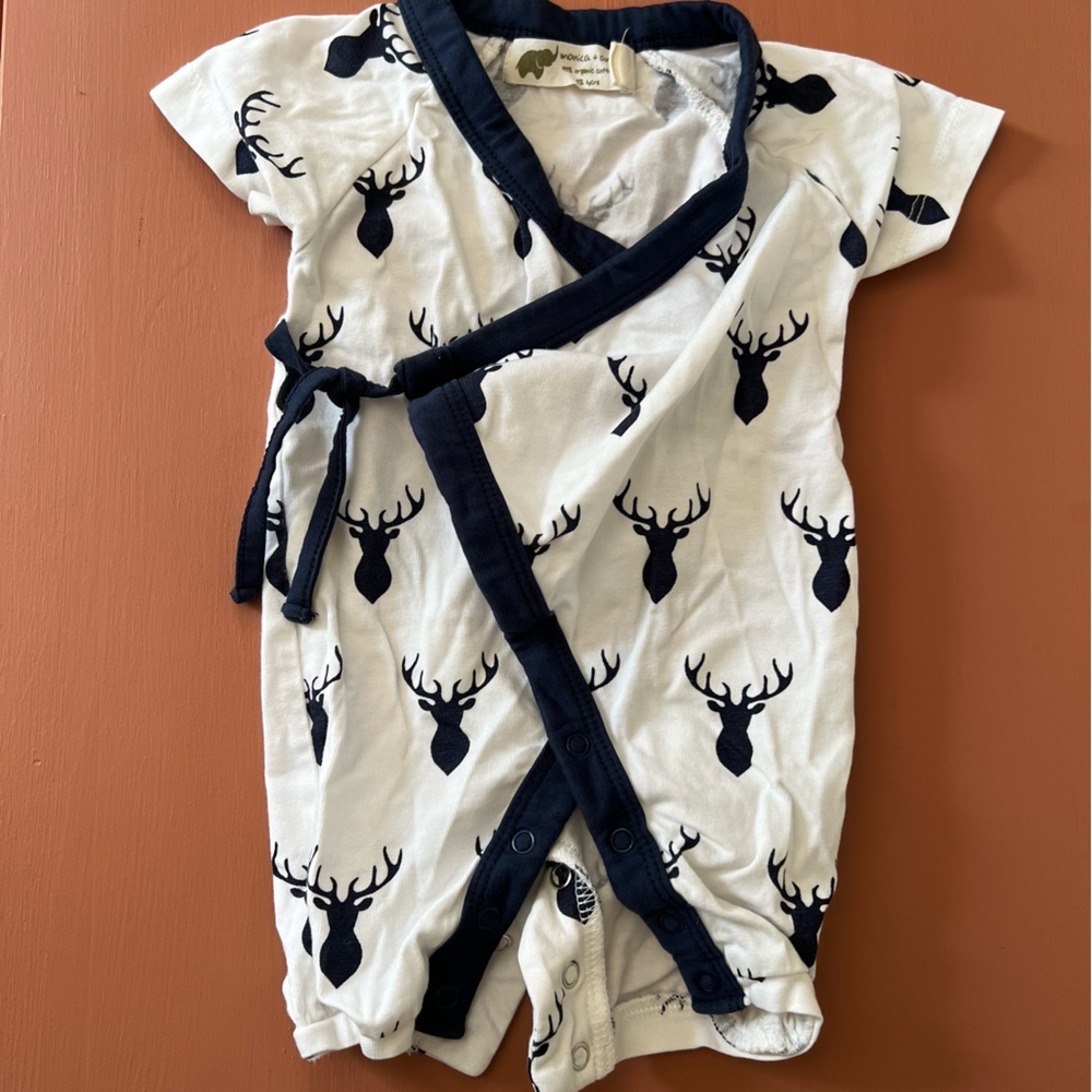 Monica + Andy 0-3 months Kimono deer